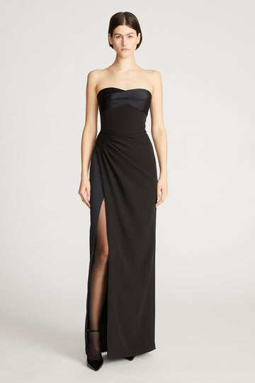 Esther Gown In Crepe And Satin