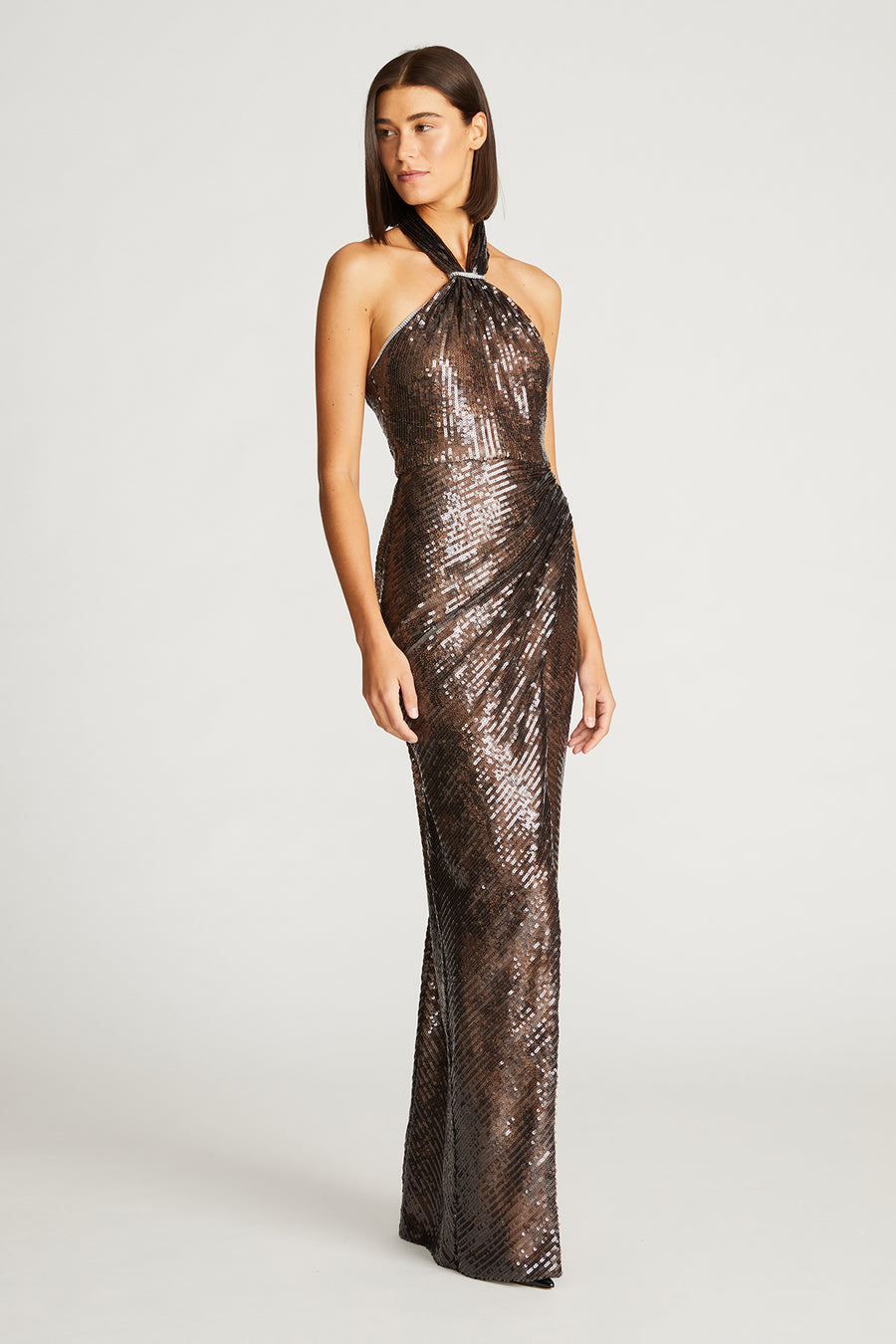 Umbra Gown In Lace Sequin