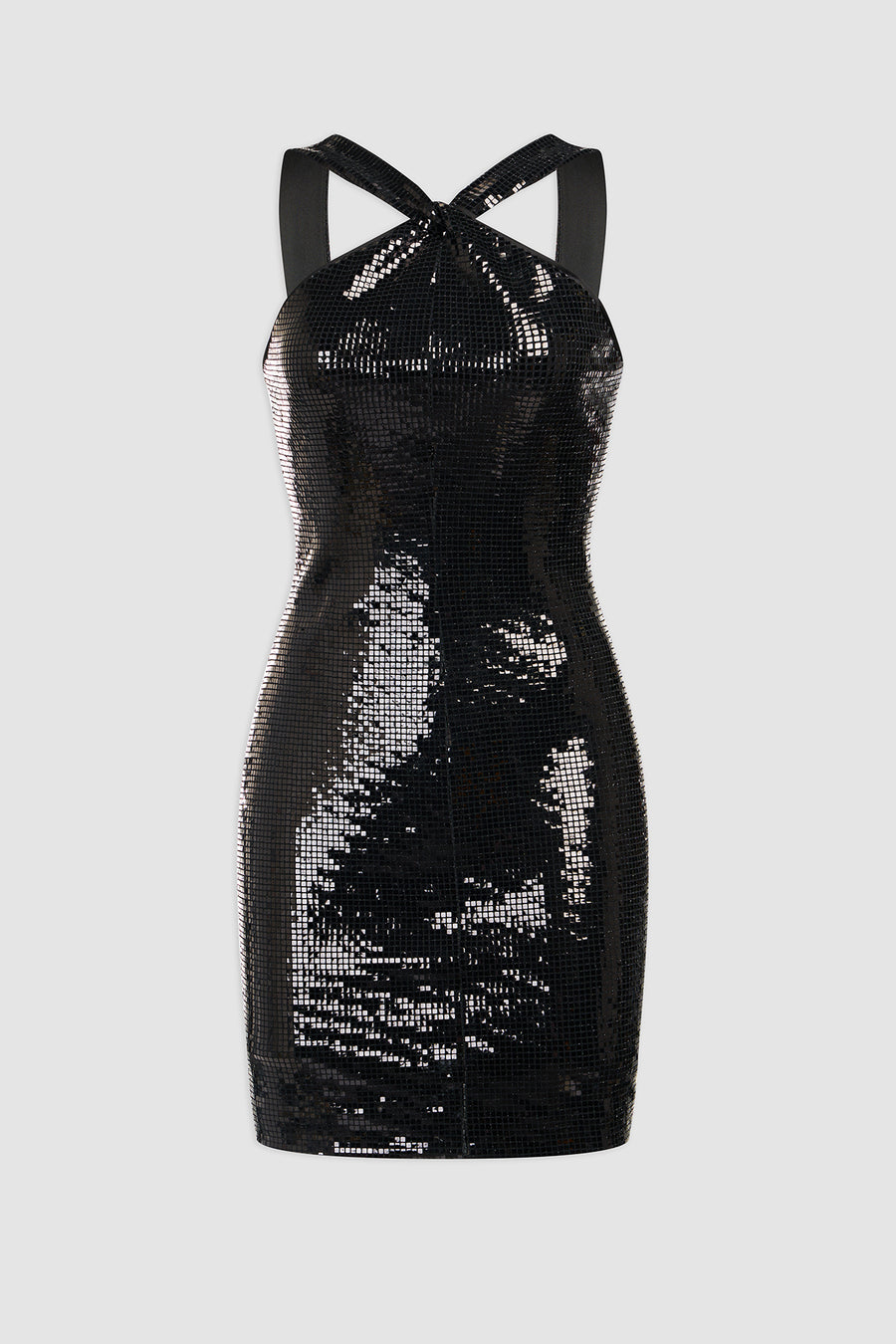 Tobi Dress In Square Foil Halston Tobi Dress In Square Foil Halston