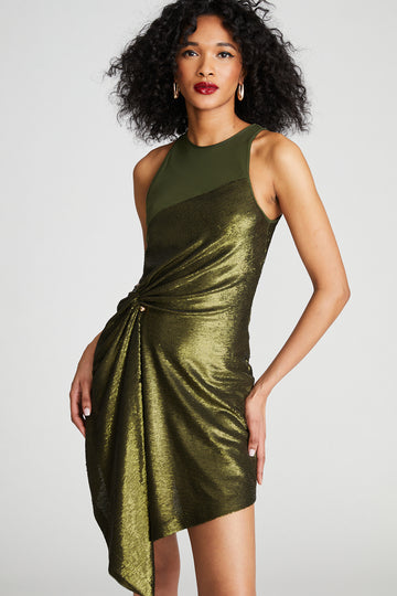 Ida Dress In Sequin And Jersey
