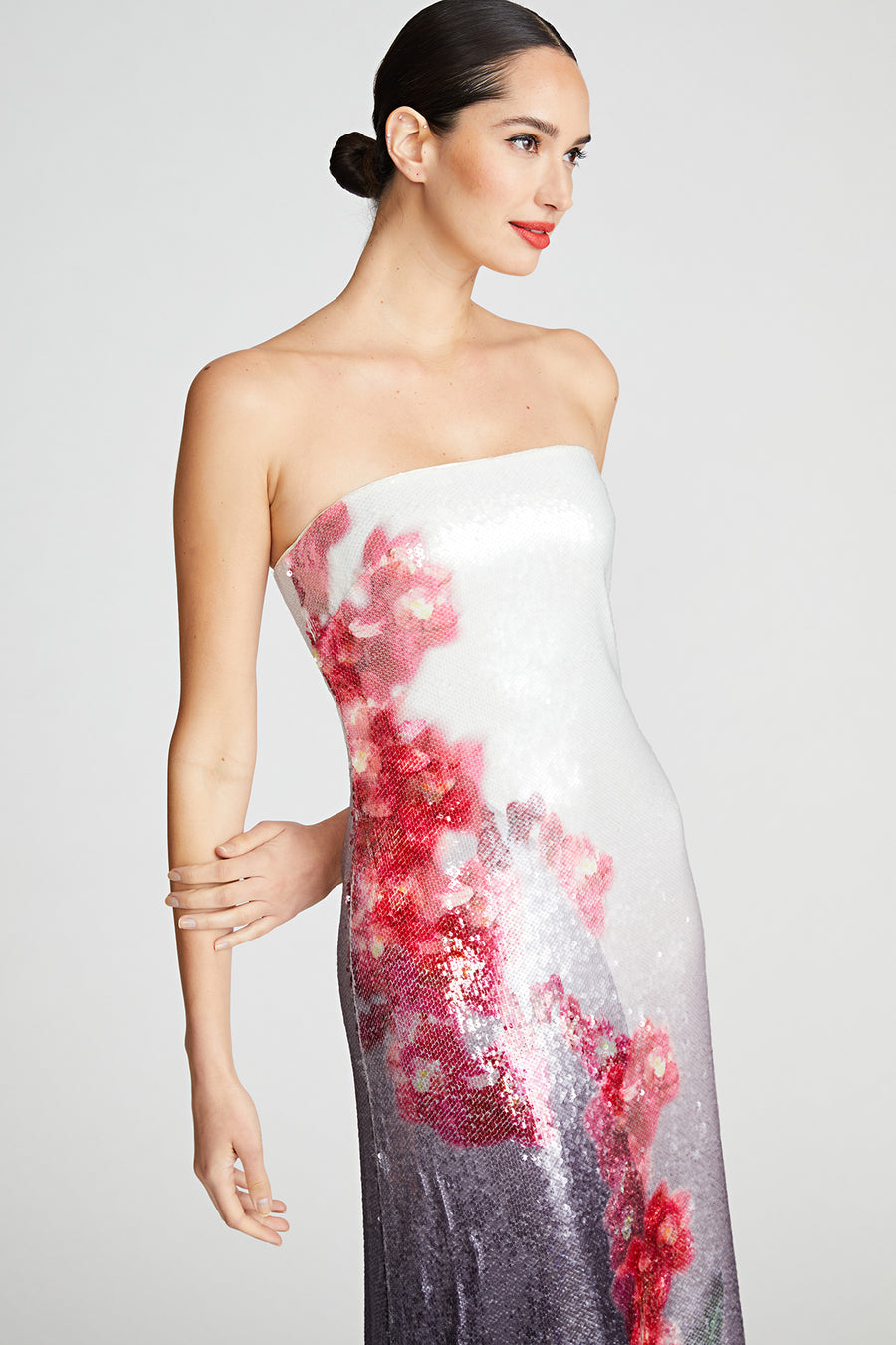 Spencer Gown In Printed Sequin