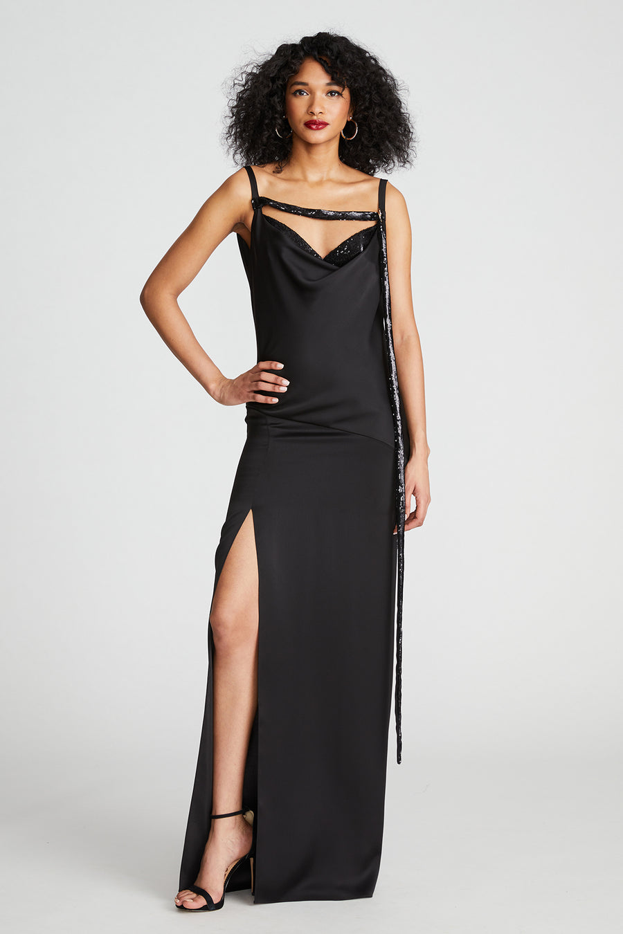 paris georgia event matte jersey nomi dress black Elemental