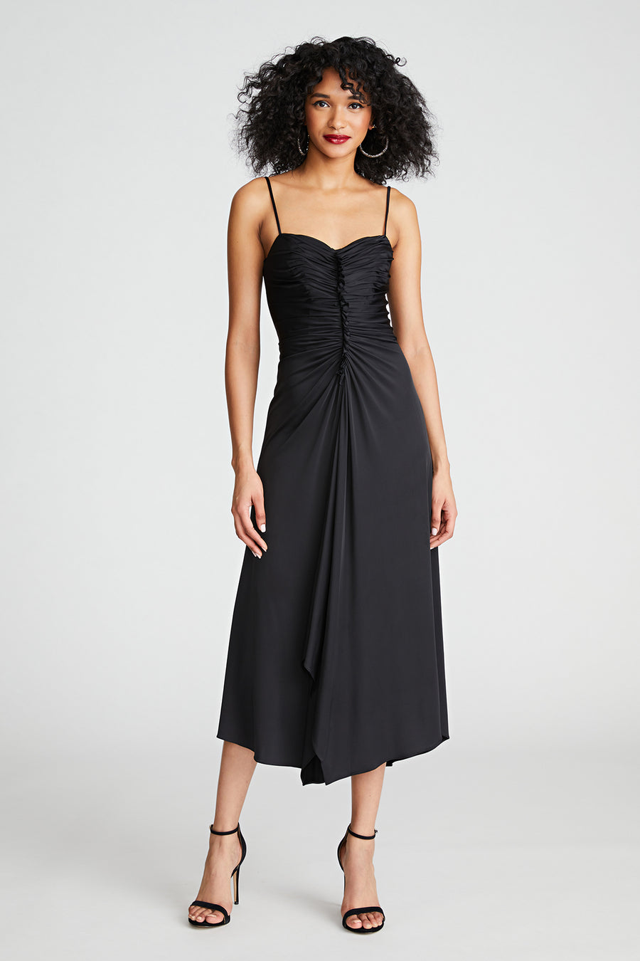 Nadine Dress In Sheer Jersey 12 / Black Nadine Dress In Sheer Jersey 12 / Black