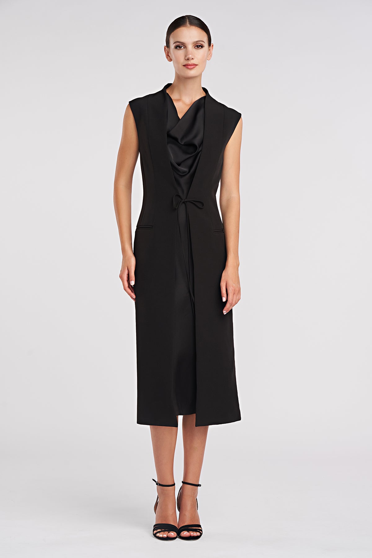 Jacklyn Dress In Crepe & Satin – Halston