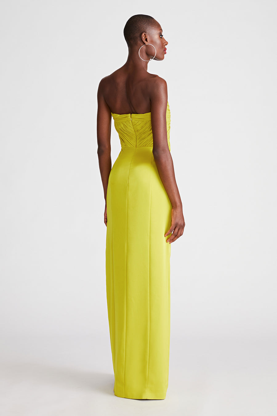 Henna Gown In Satin & Chiffon Halston Henna Gown In Satin & Chiffon Halston