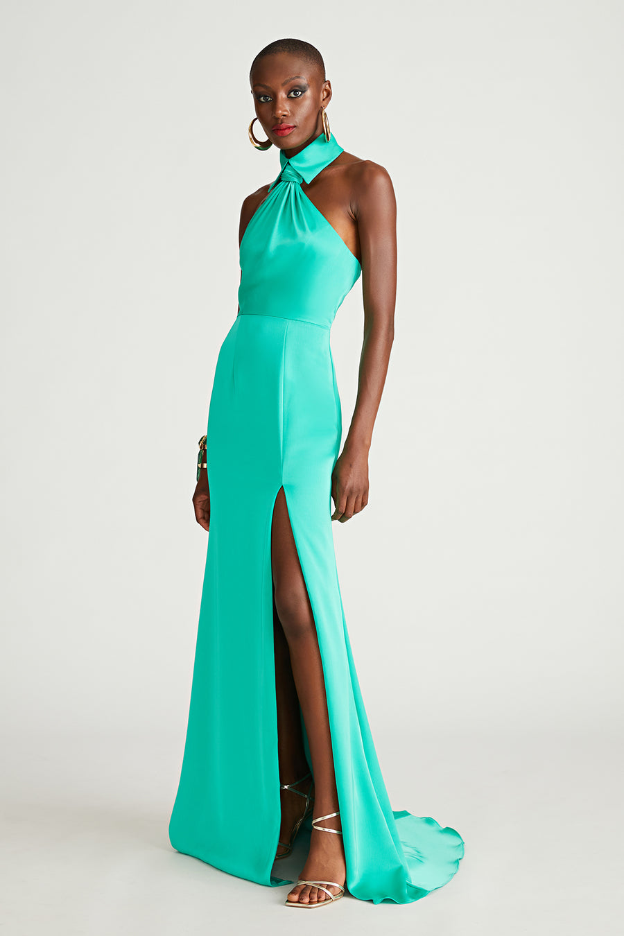 green halston dress Halston Heritage Green Silk Mini Dress S International