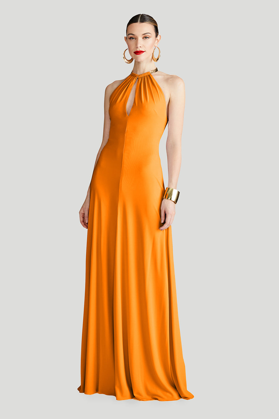oriana maxi dress Metallic Gold Foil Knit or glamorous parties Oriana Dress - Cream, AU/UK