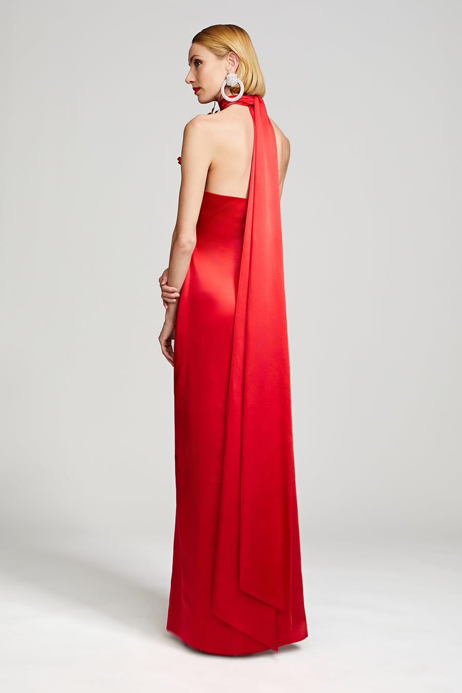 Yulia Gown In Crushed Satin