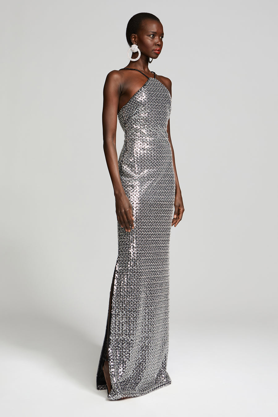 Yeva Gown In Crystal Sequin