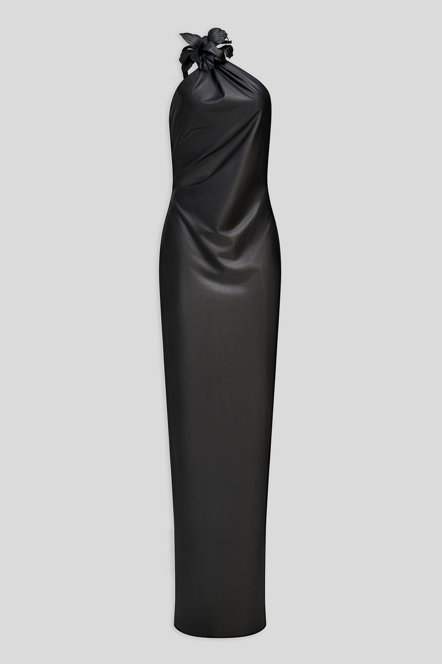 Rhia Gown In Faux Leather Halston Rhia Gown In Faux Leather Halston