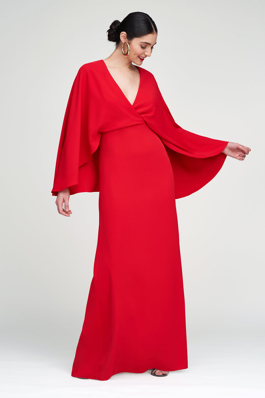 Olaya Gown In Fluid Crepe