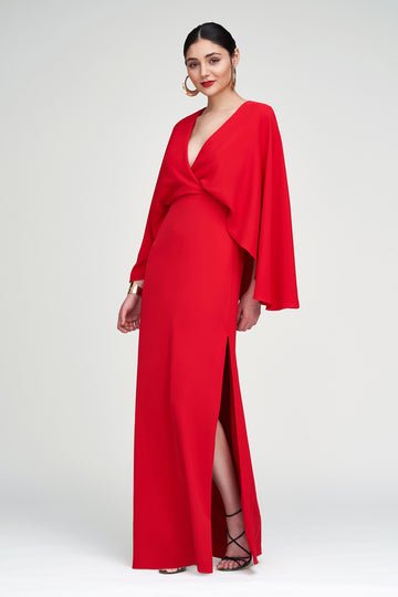 Olaya Gown In Fluid Crepe