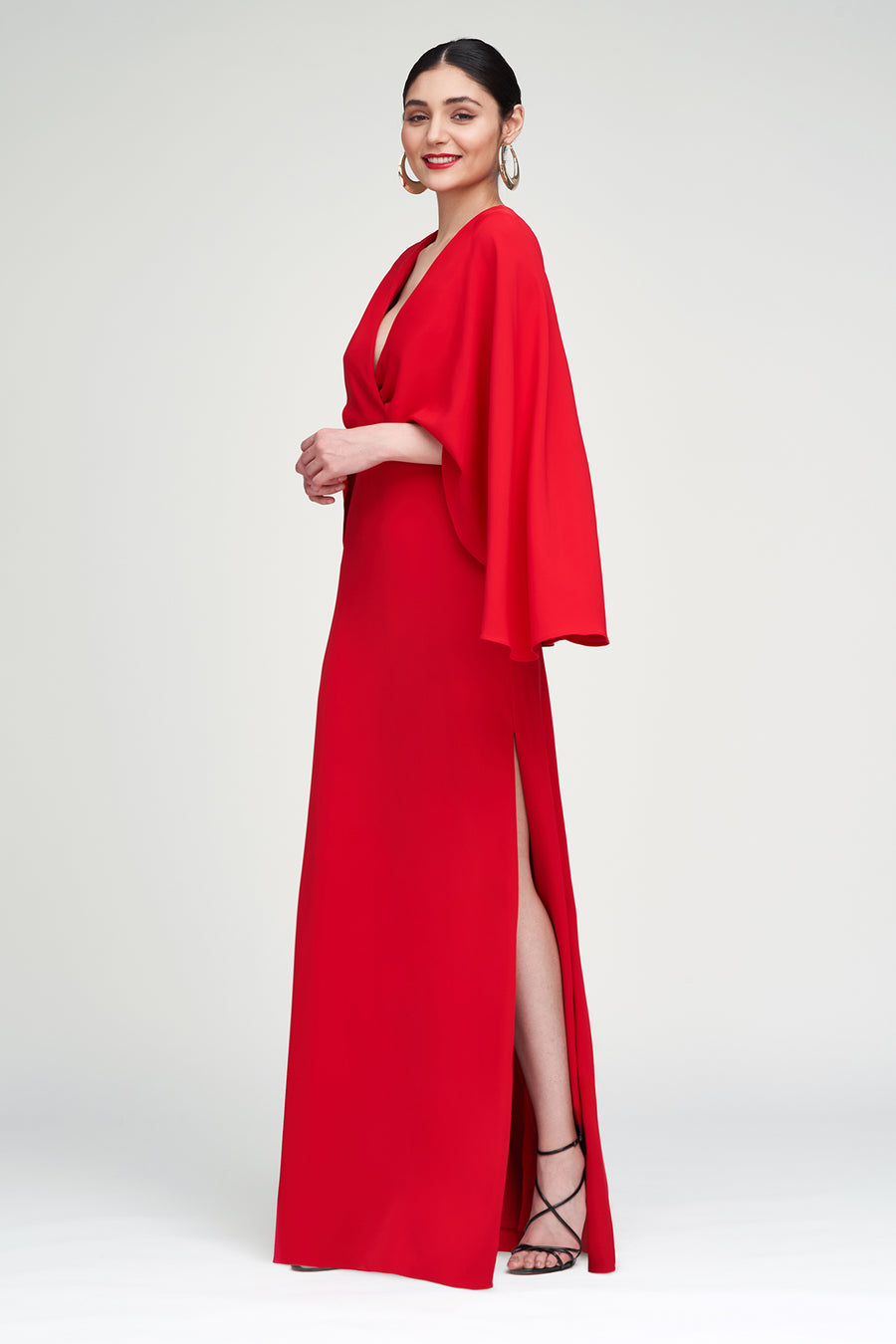 Olaya Gown In Fluid Crepe