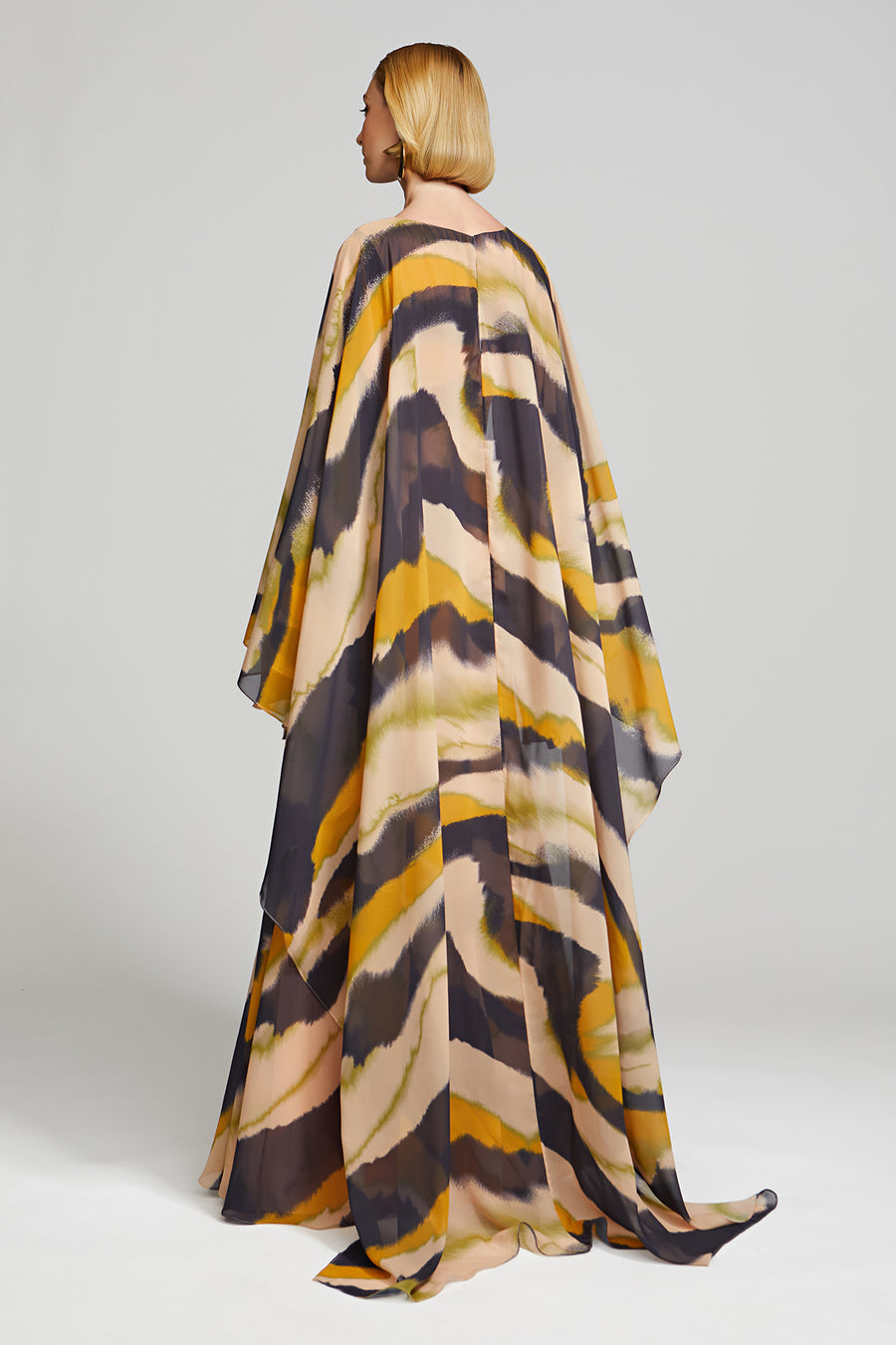 Leya Caftan In Print Chiffon