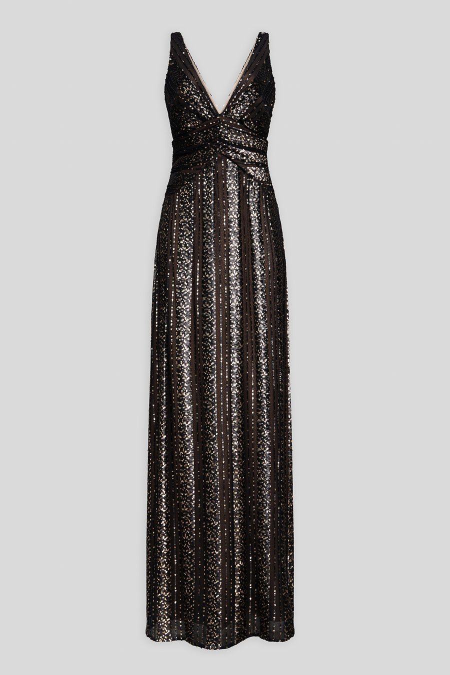 Esra Gown In Striped Sequin