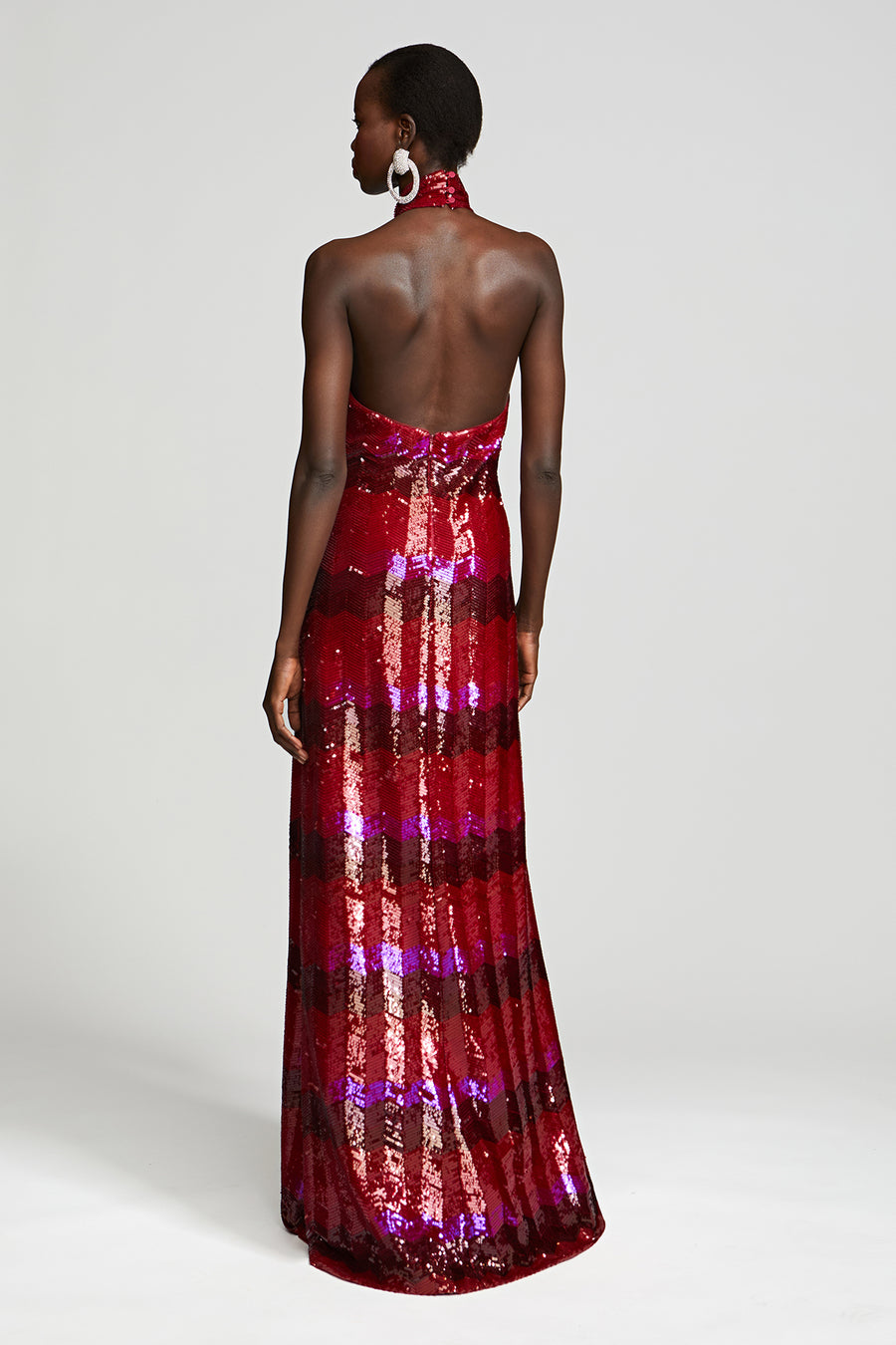 Eira Gown In Chevron Sequin