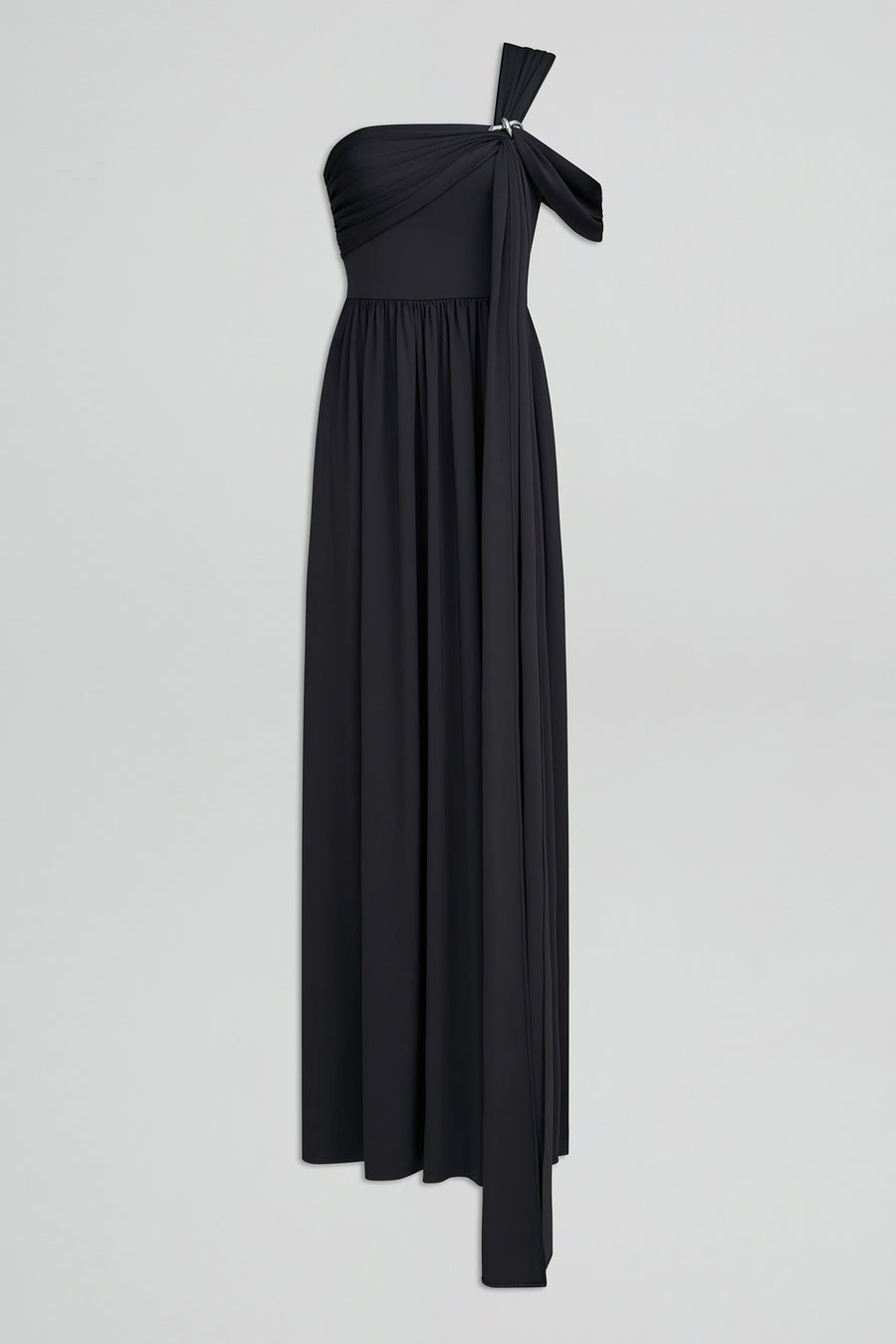 black matte jersey dress Matilda Cape Gown in Matte Jersey XL