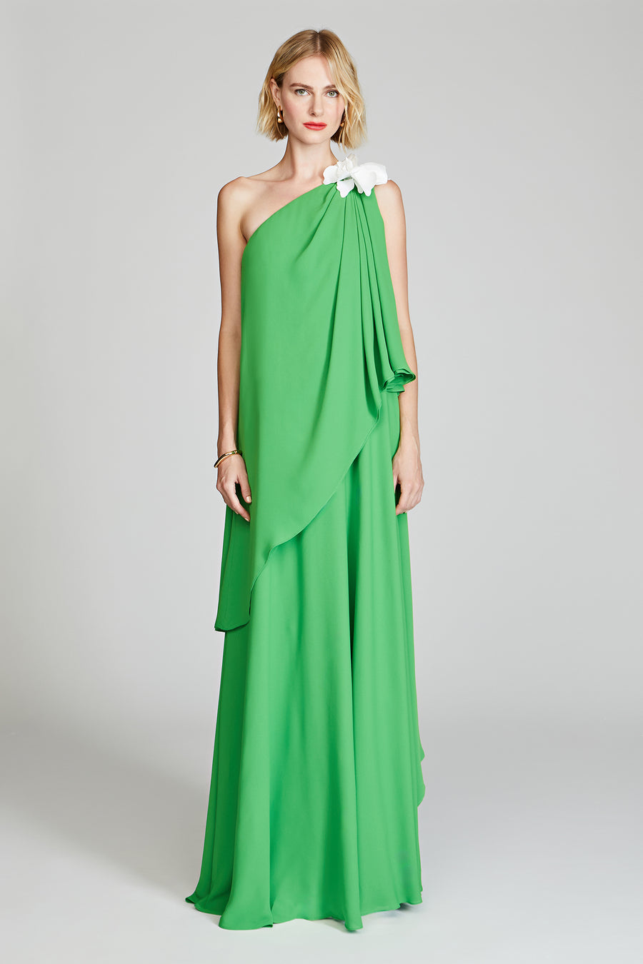 halston heritage green pleated dress halston Heritage green long dress