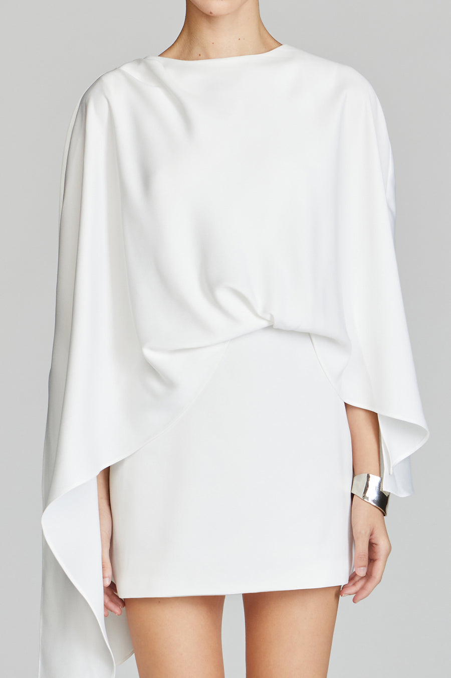 halston perri crepe asymmetric dress Halston Women's Black Perri Crepe Asymmetric Dress Size 12
