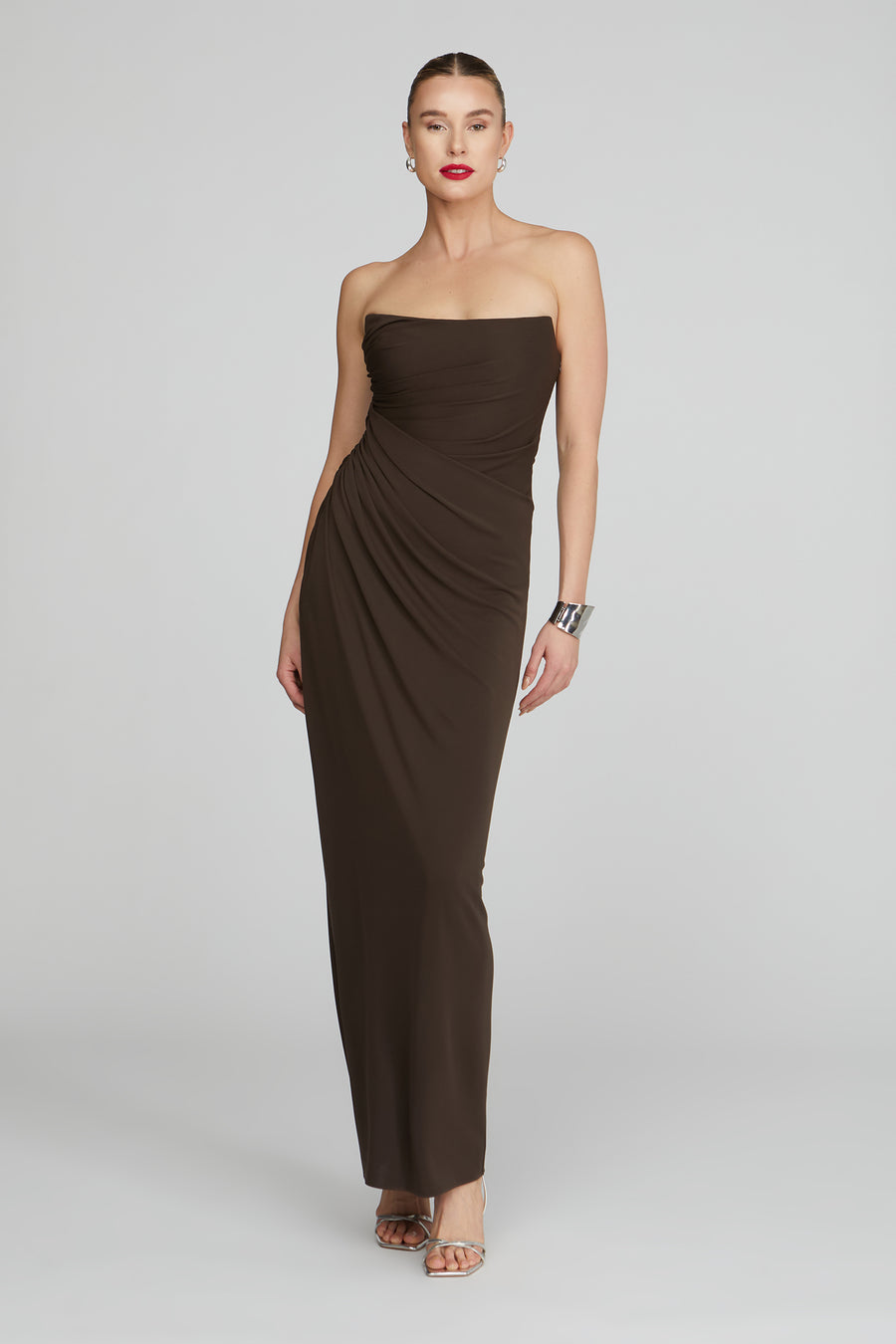 Patrice Matte Jersey Dress 16 / Double Espresso Patrice Matte Jersey Dress 16 / Double Espresso