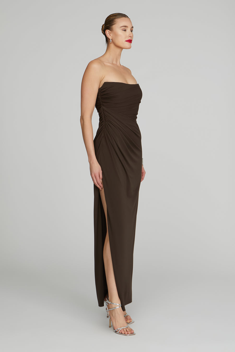 Patrice Matte Jersey Dress 16 / Double Espresso