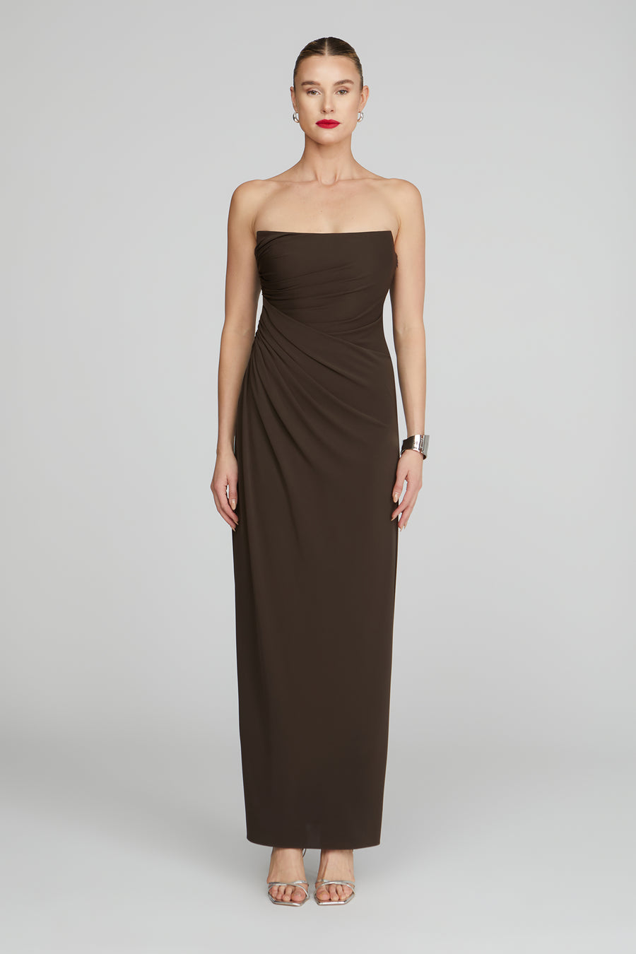 matte satin espresso bridesmaid dress 10 Espresso Bridesmaid Dresses for Fall Weddings