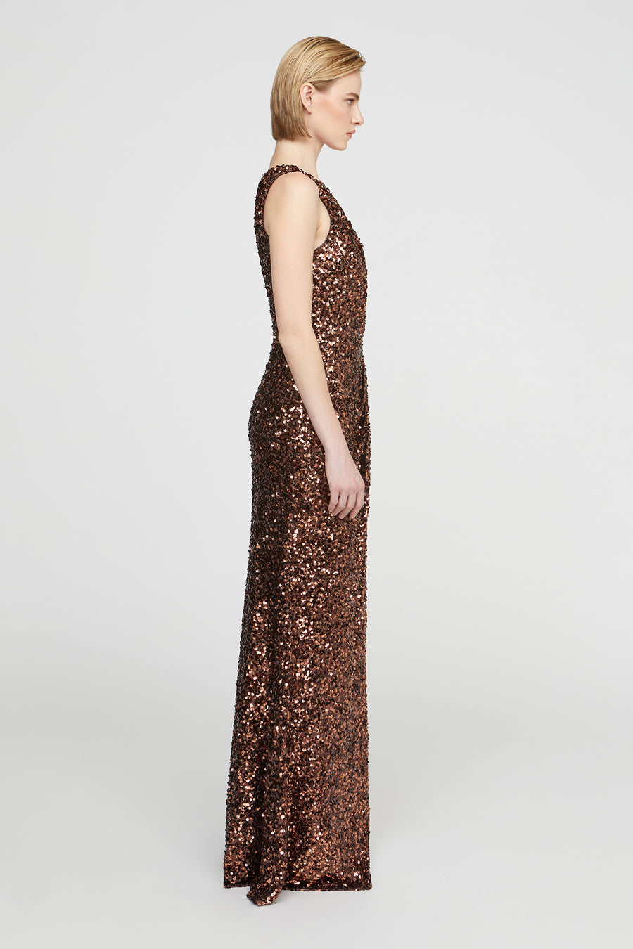 copper sequin prom dress Sweetheart Floor-Length Sequin Prom Mermaid/Trumpet May Queen MQ2234