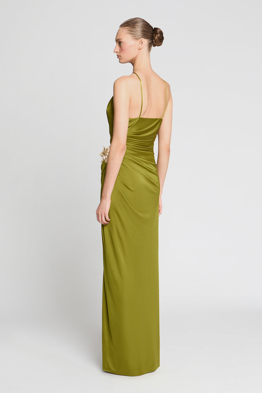 Elin Gloss Jersey Gown 14 / Army Elin Gloss Jersey Gown 14 / Army