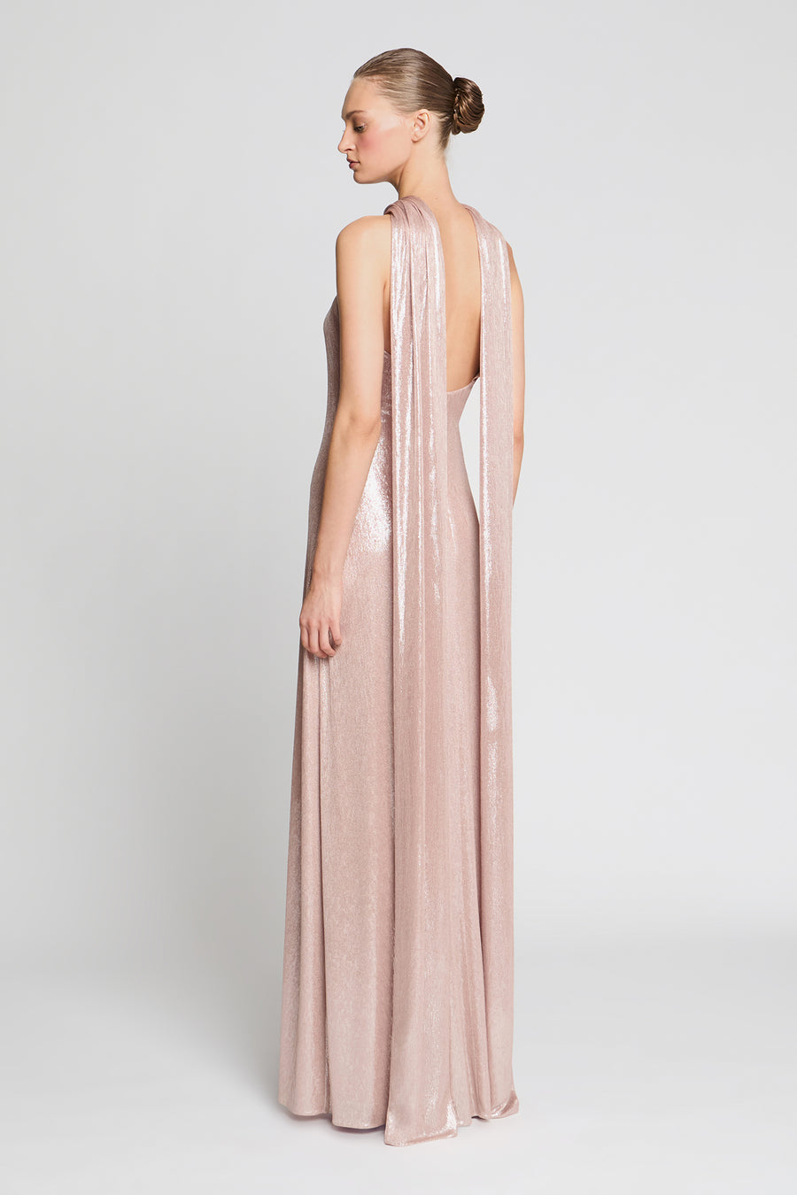 Sofie Metallic Jersey Gown