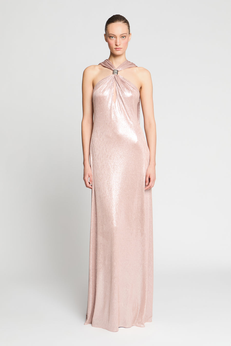 Sofie Metallic Jersey Gown