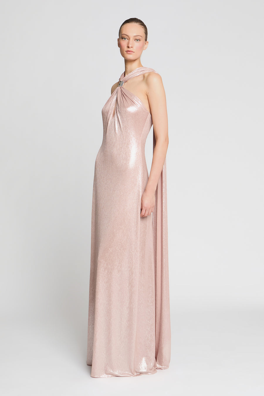 Sofie Metallic Jersey Gown