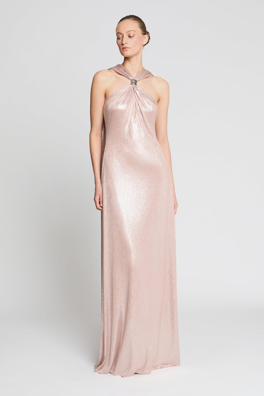 Sofie Metallic Jersey Gown