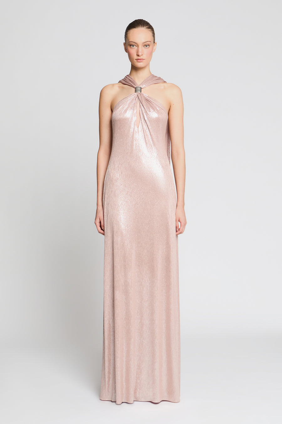 Sofie Metallic Jersey Gown Halston Sofie Metallic Jersey Gown Halston