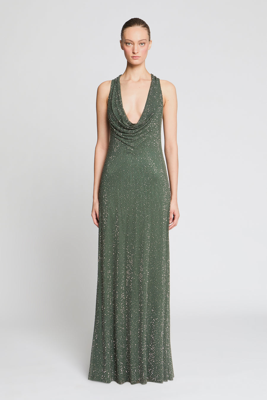 Sunni Crystal Mesh Gown