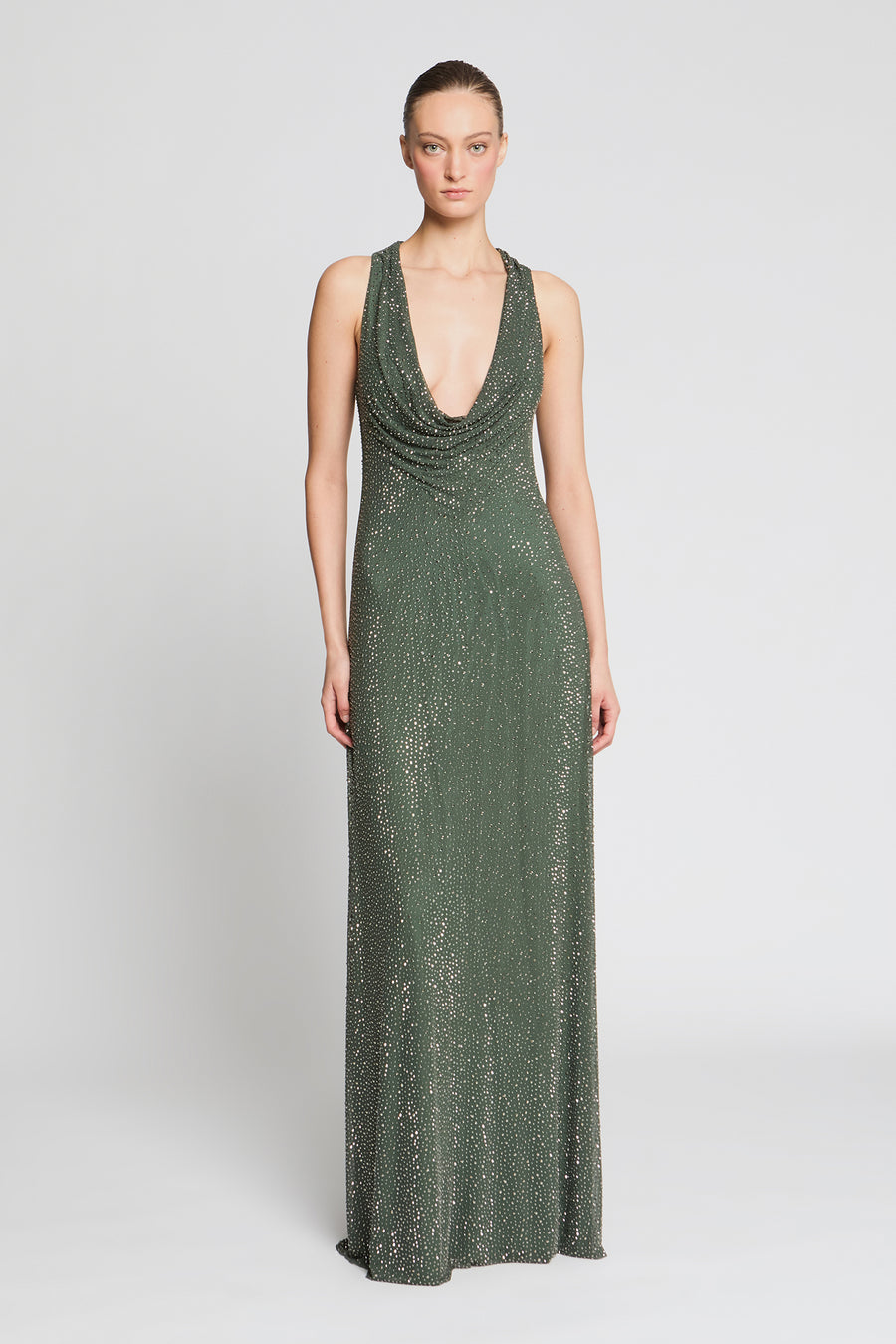 Sunni Crystal Mesh Gown