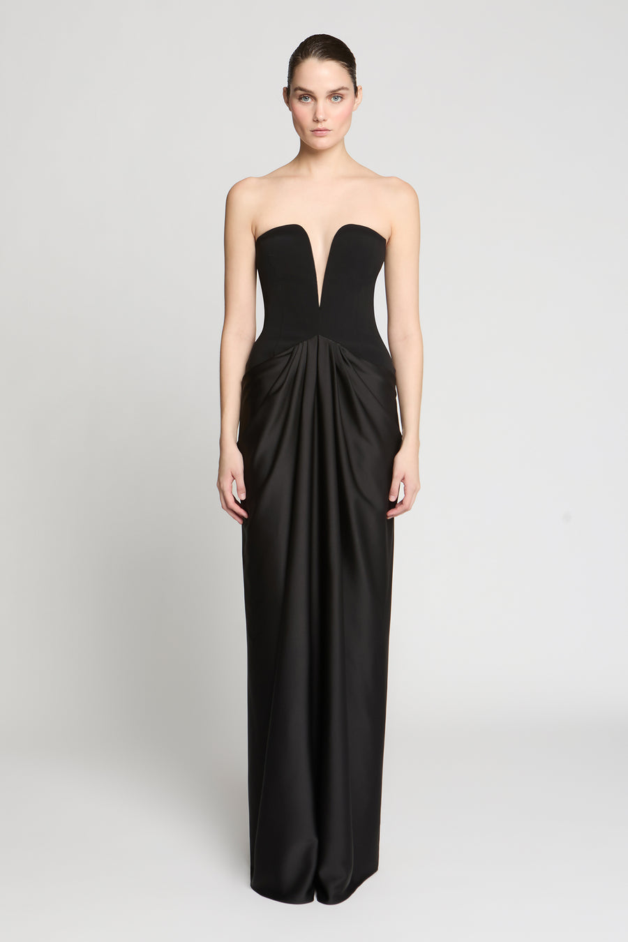 Sanna Crepe And Satin Gown
