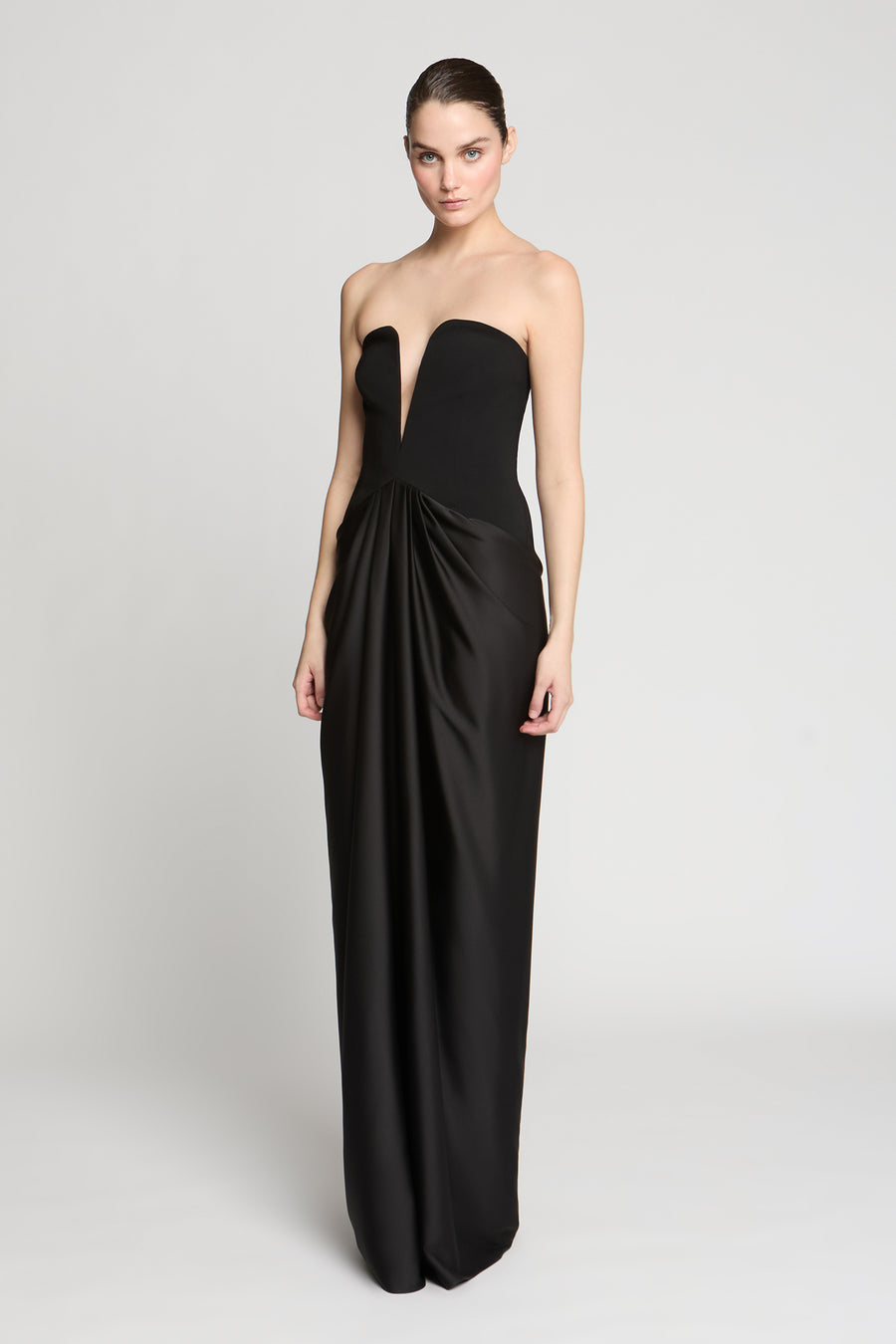 Sanna Crepe And Satin Gown