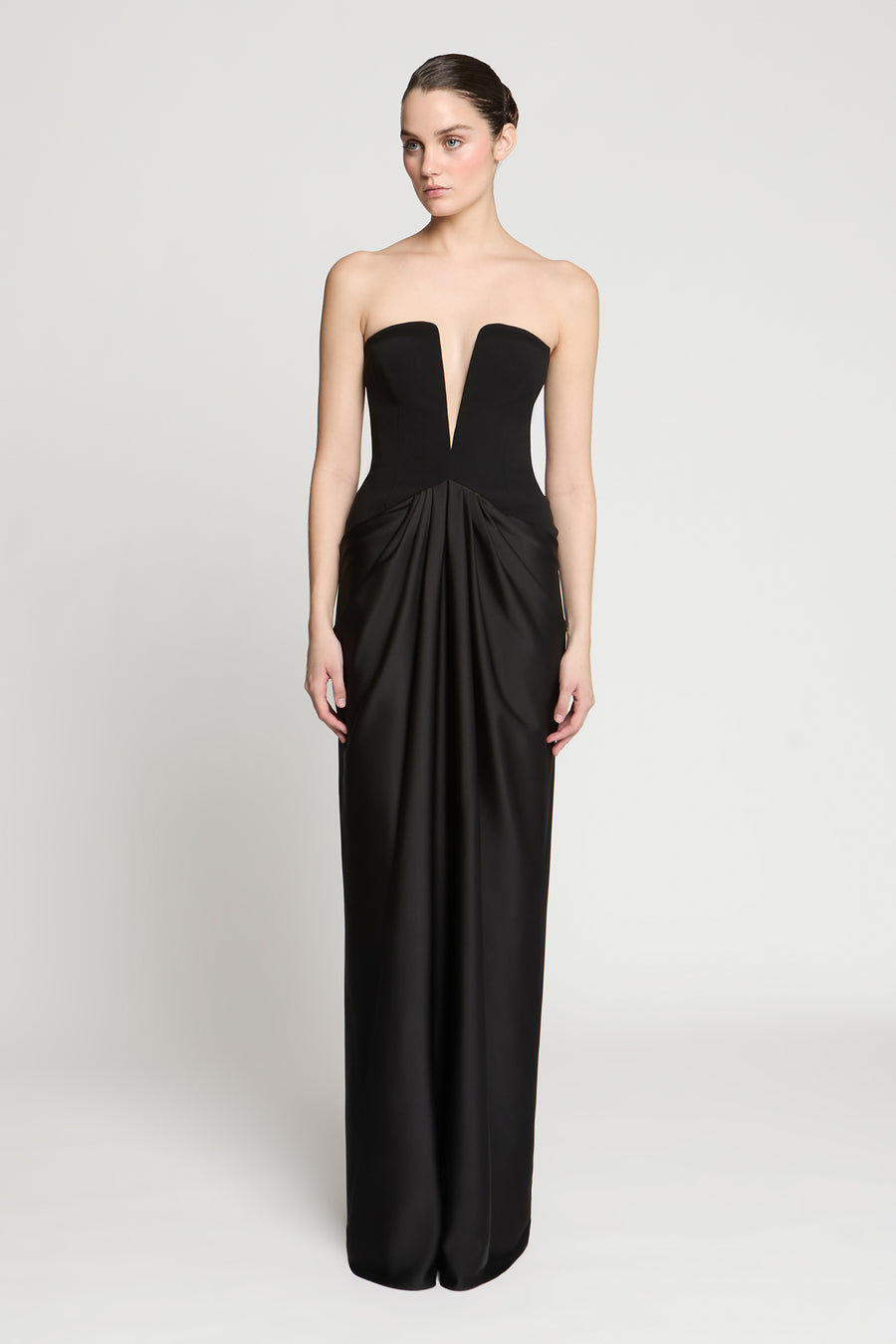 Sanna Crepe And Satin Gown