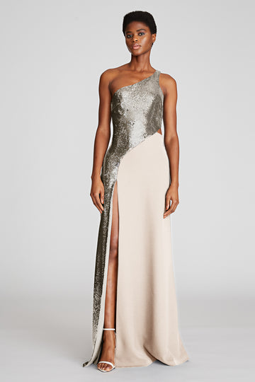 Carson Gown In Sequins/Crepe