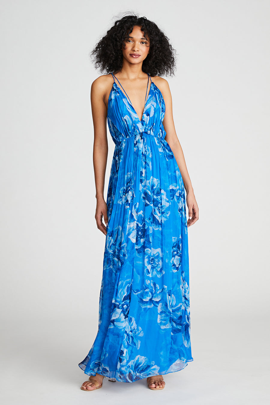 Mindy Gown In Printed Chiffon Halston Mindy Gown In Printed Chiffon Halston