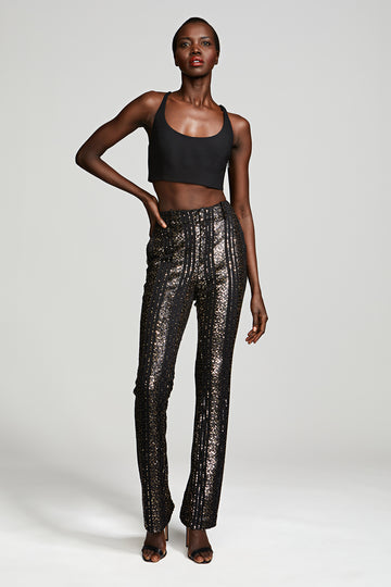 Elka Pants In Striped Sequin