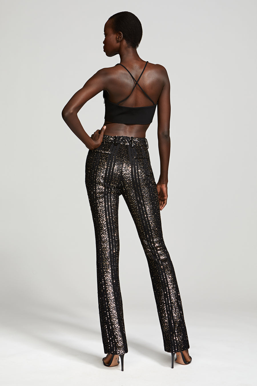 Elka Pants In Striped Sequin