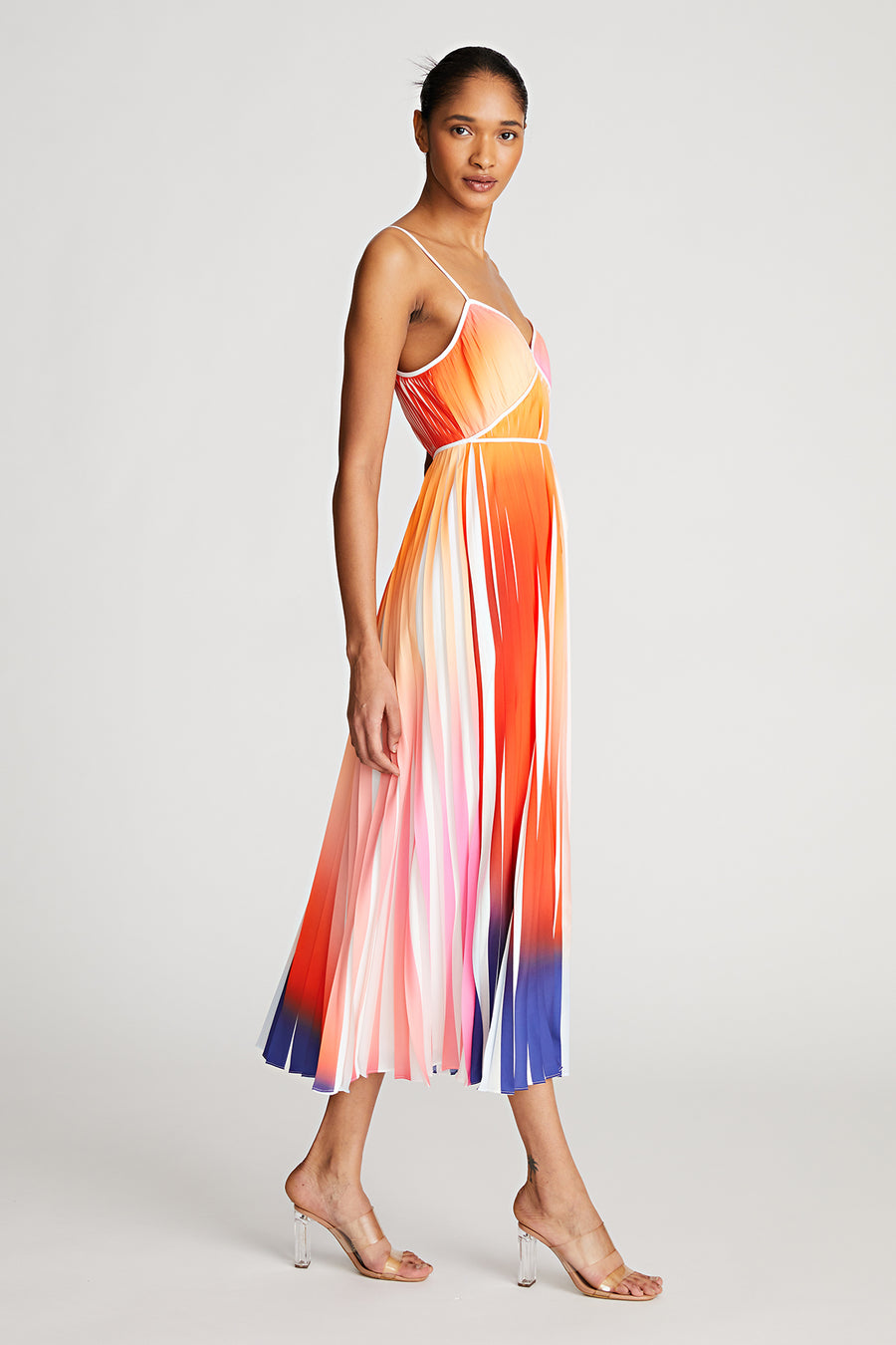colorful pleated dress Emmett Pleated Gown