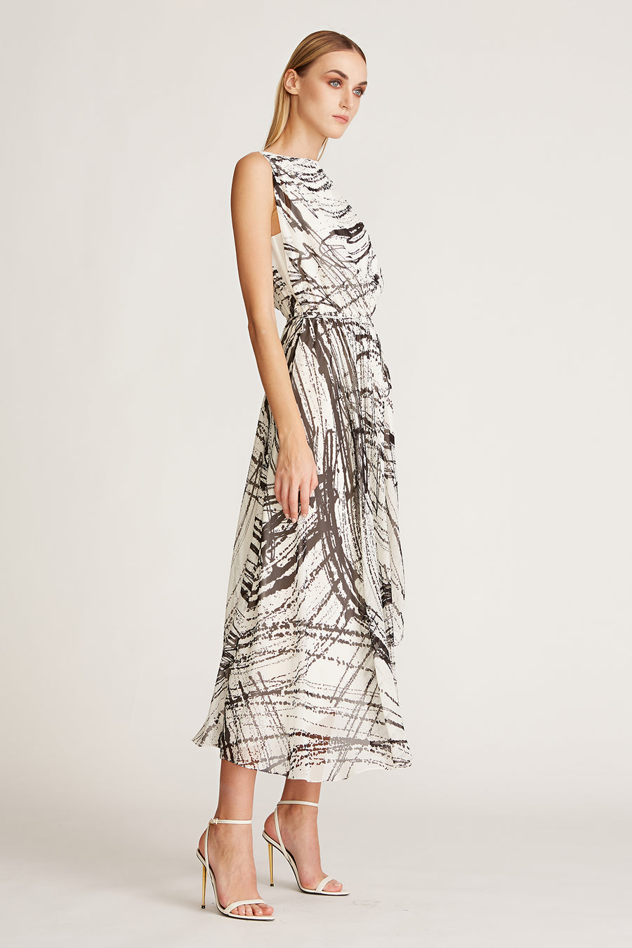 Camilla Printed Dress – Halston