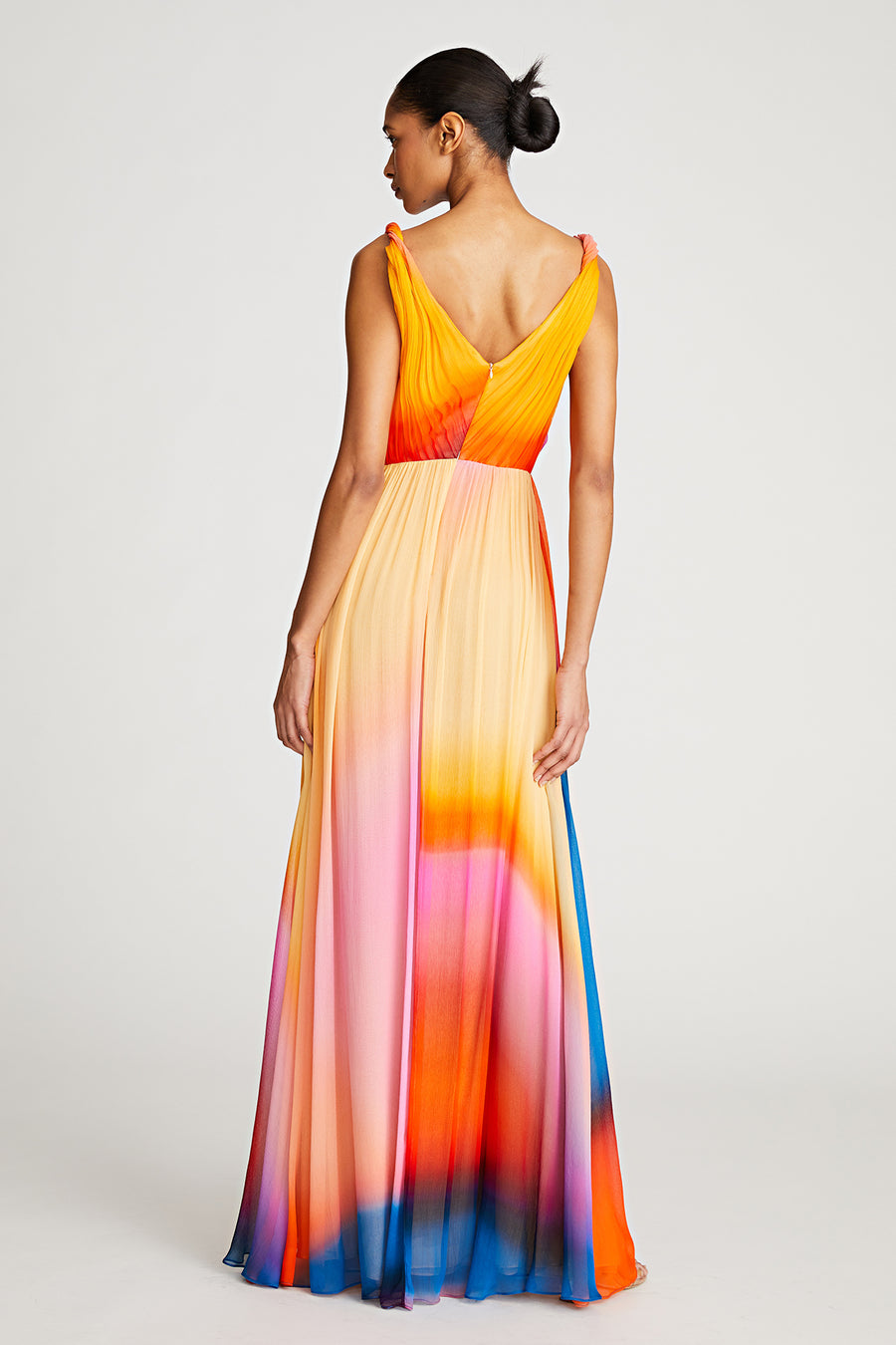 Stacia Gown In Crinkle Chiffon