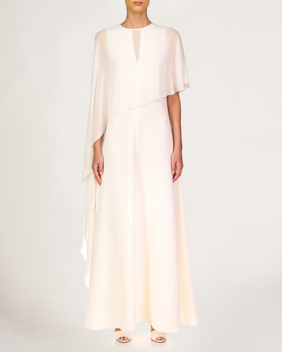 Gina Draped Cape Gown