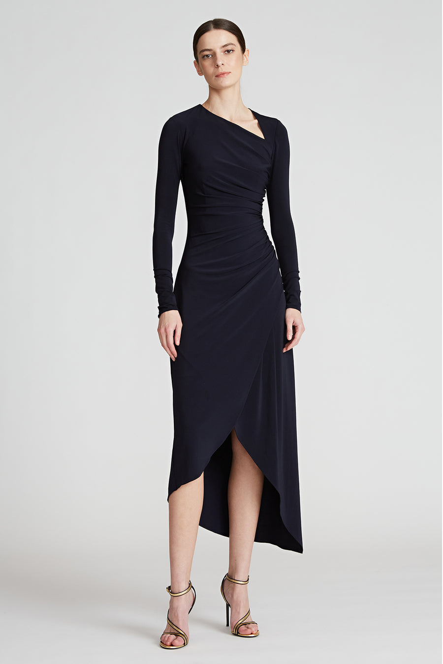 jersey cocktail & party dresses Shimmer Jersey Open Back Gown with High Slit 43573