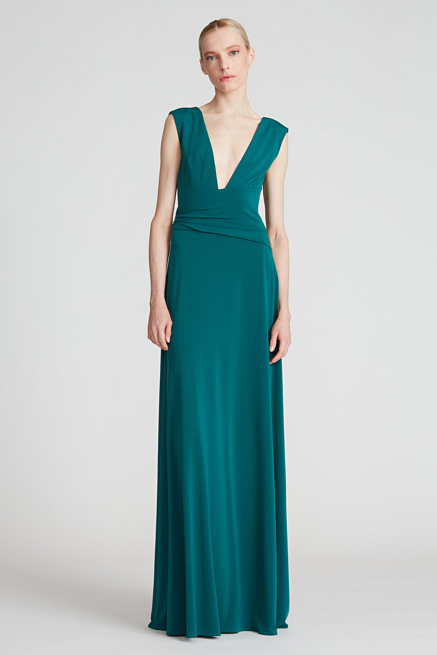 Tory Jersey V Neck Gown