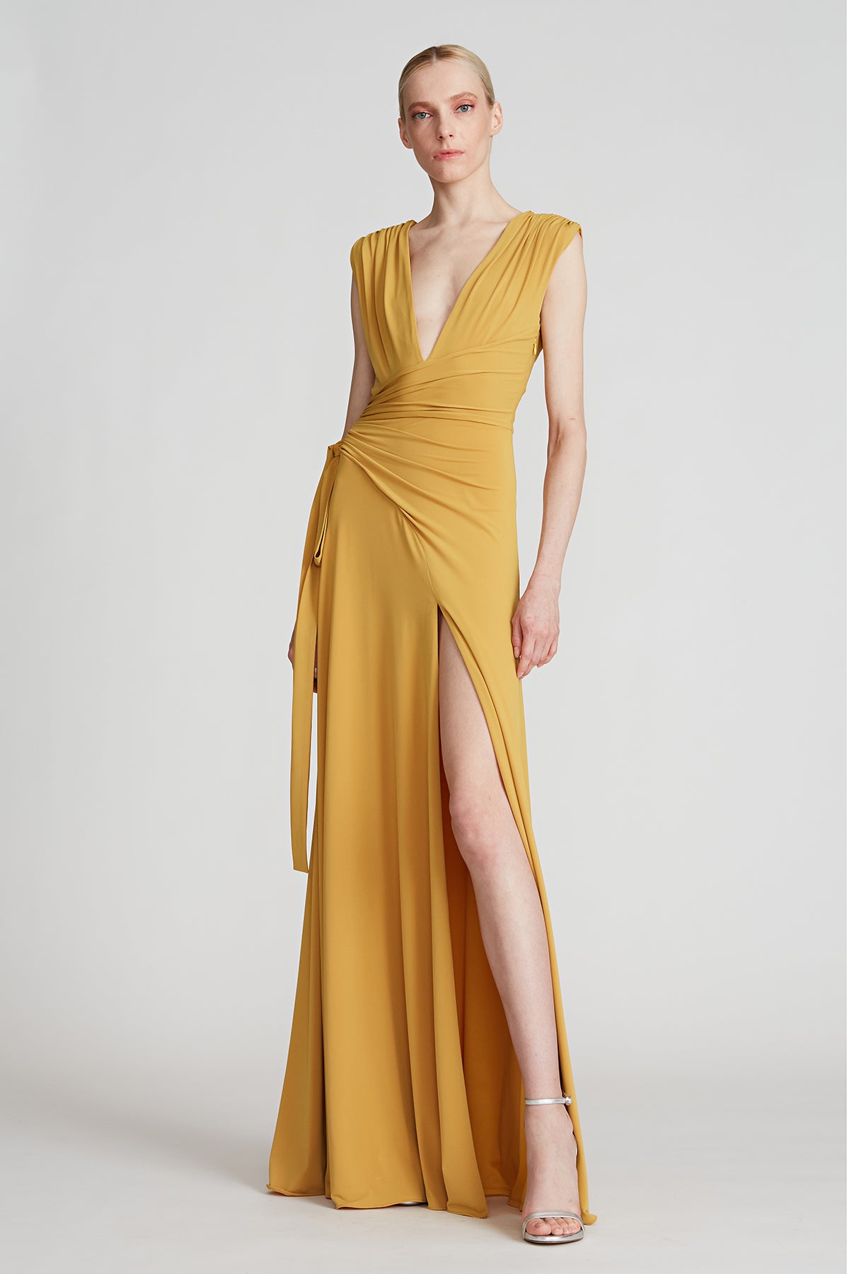 Halston - Arden Jersey Gown - Gold