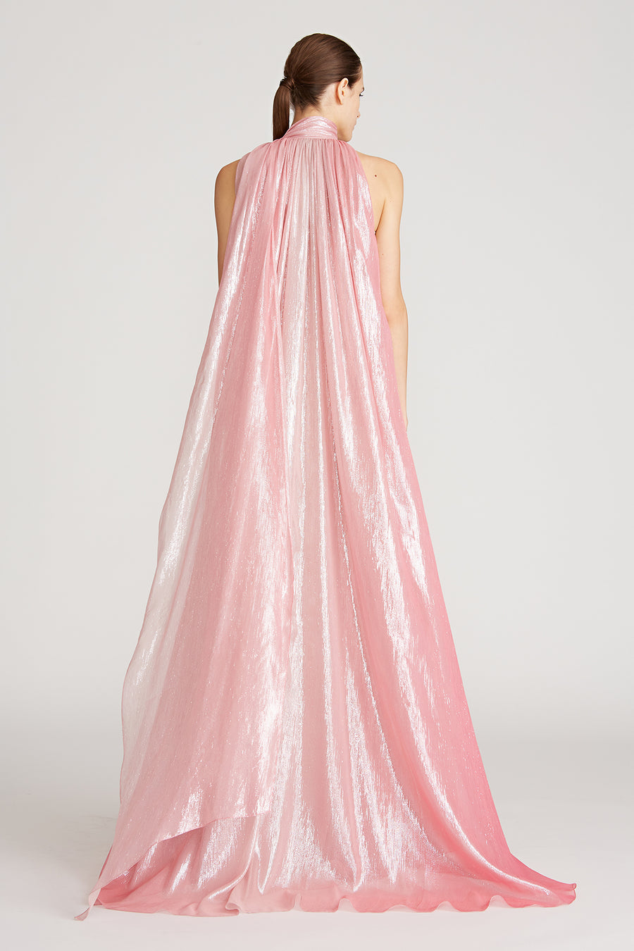 Tay Lurex Chiffon Ombre Gown